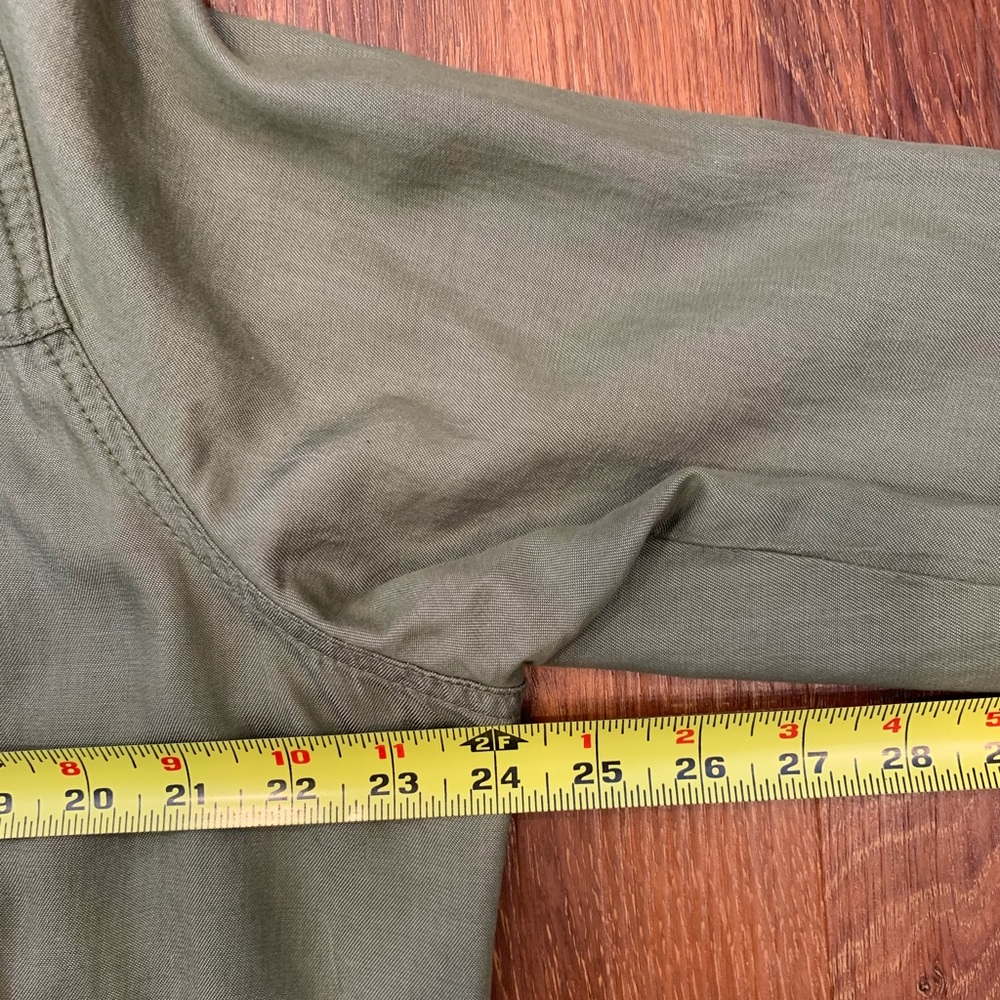 Tahari Jacket Womens XXL Olive Green Lightweight Spring Fall Neutral Layering - Picture 10 of 12